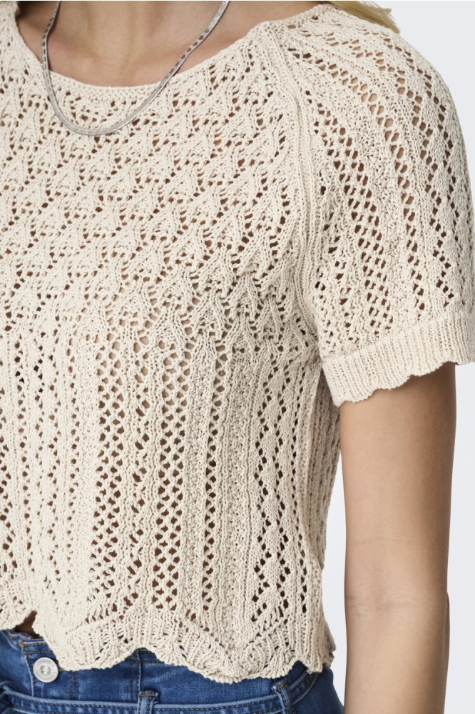 ONLNOLA LIFE S/S PULLOVER KNT NOOS 15348591 Feather Gray